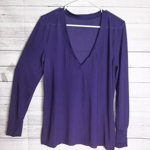Lululemon V-neck Sheer Long Sleeve Top